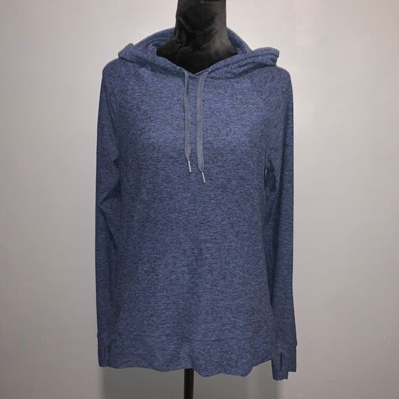 Outdoor Voices Women’s Hooded Pullover Top Large Blue Grey - Picture 1 of 9